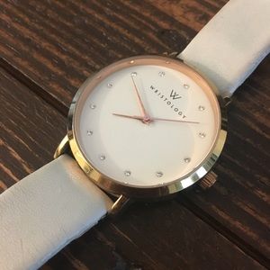 Wristology Olivia Rose Gold Watch White Leather